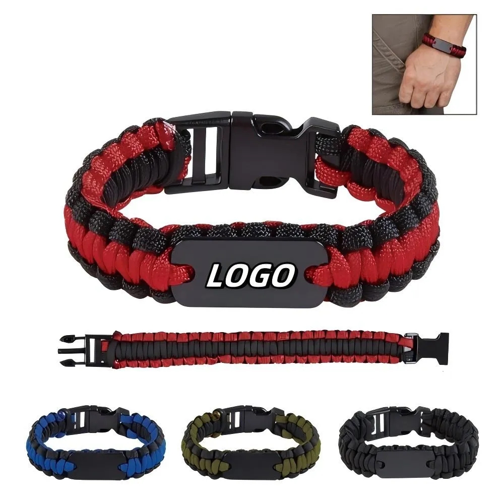 Paracord Bracelet with Metal Plate 2
