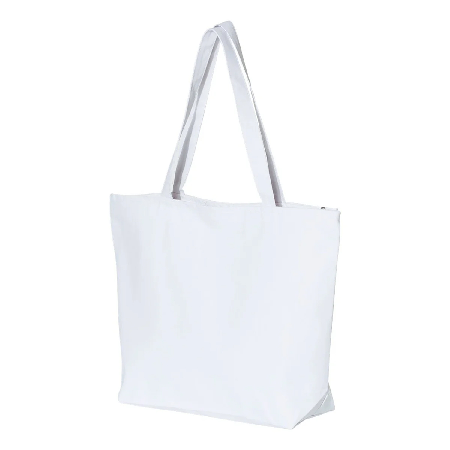 Wide Canvas Zippered Tote Bag 6