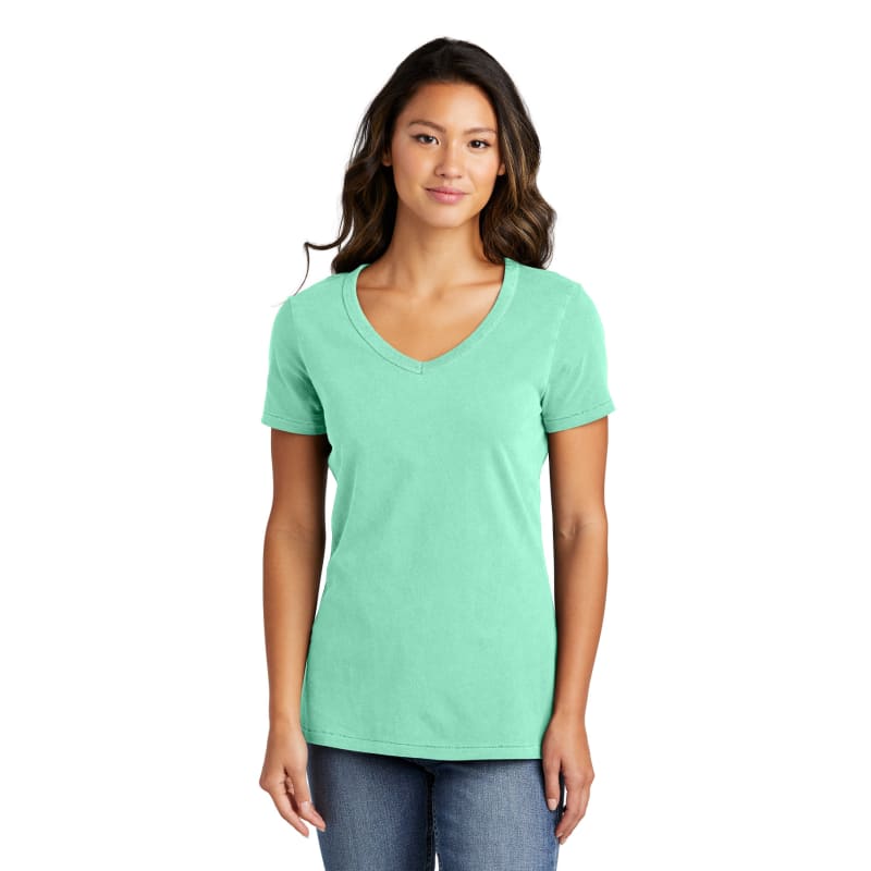 Port & Company Women's Beach Wash Garment-Dyed V-Neck Tee 37