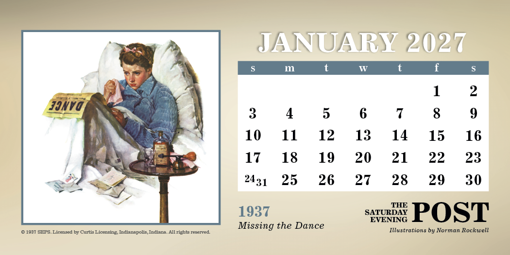 Triumph® Calendars The Saturday Evening Post Illustrations by Norman Rockwell Desk Calendar 36