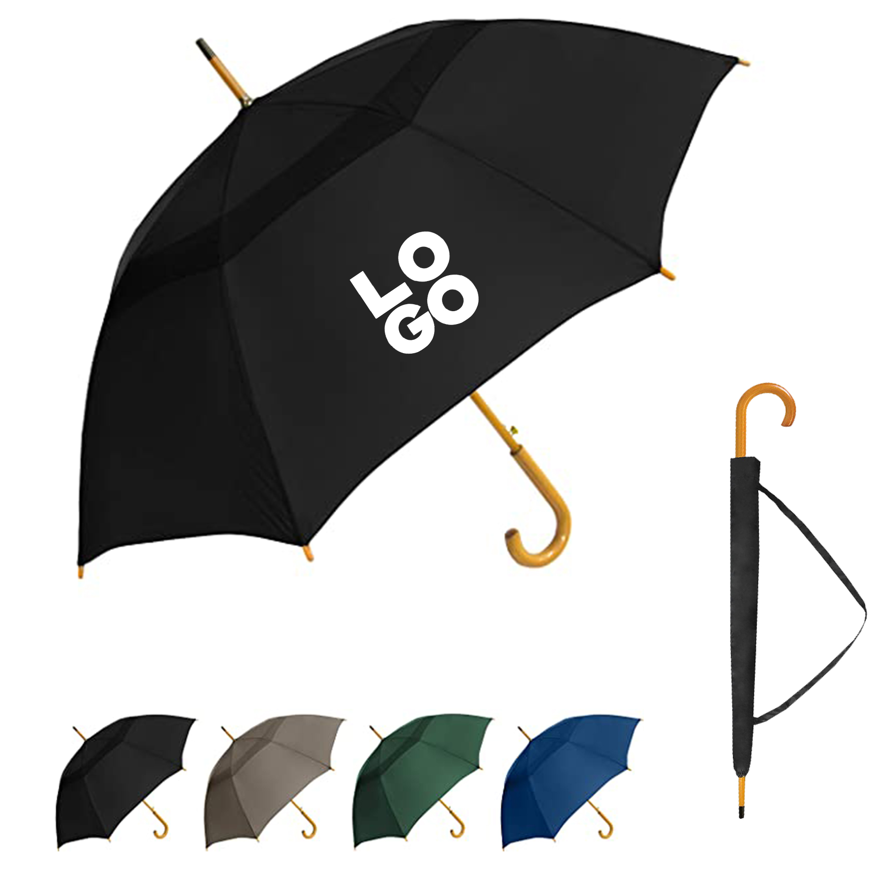 Wooden Handle Golf Umbrella 2