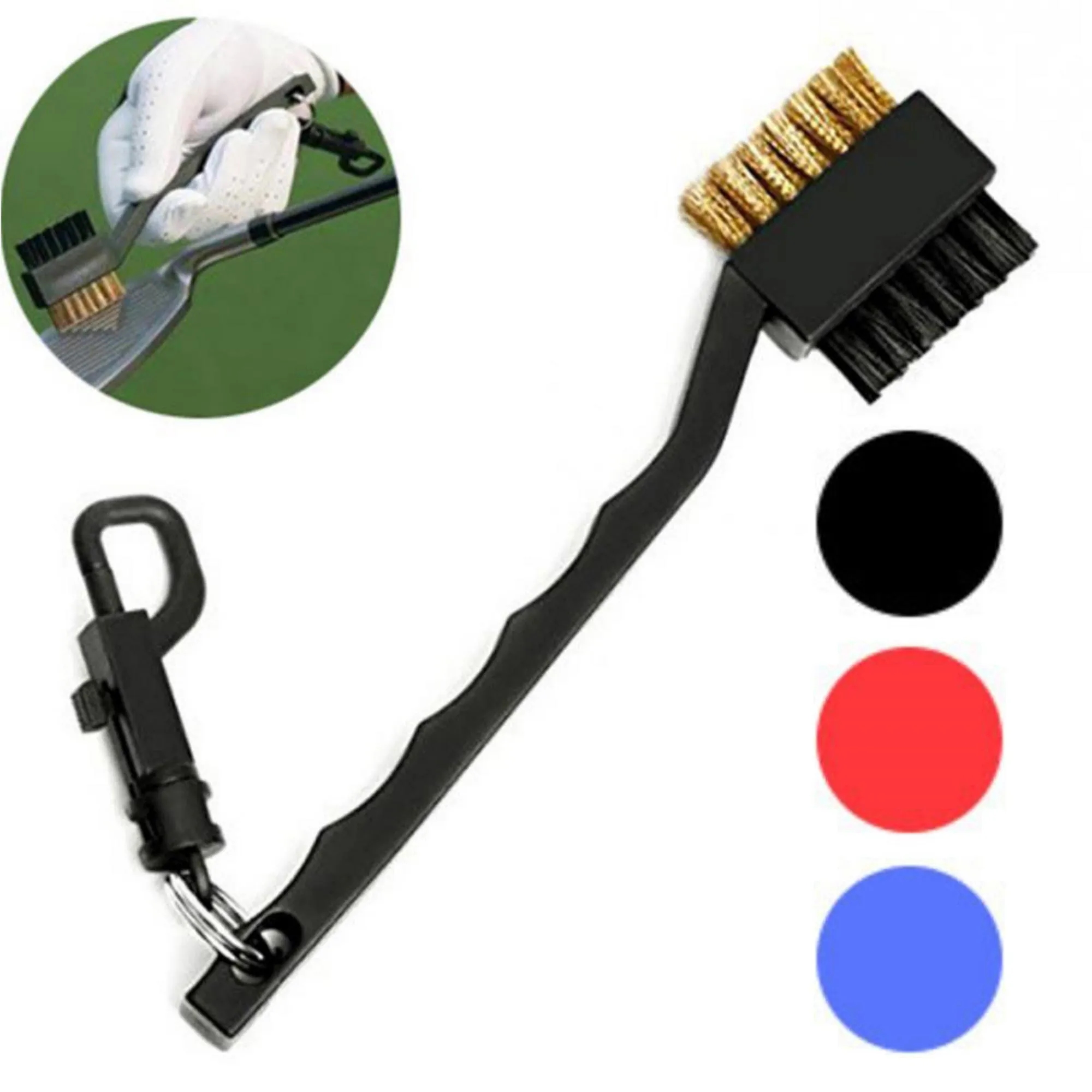 Nylon Steel Wire Golf Club Brush  MOQ 100PCS