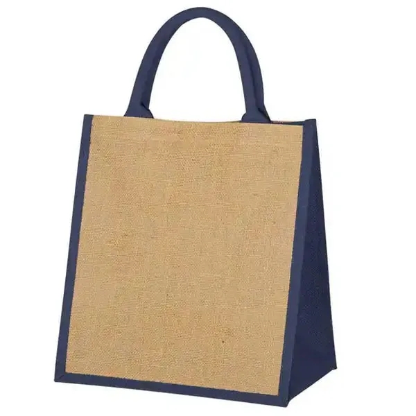 Custom Escape Medium Jute Tote Bags-12" W x 13" H x 7.25" D 6