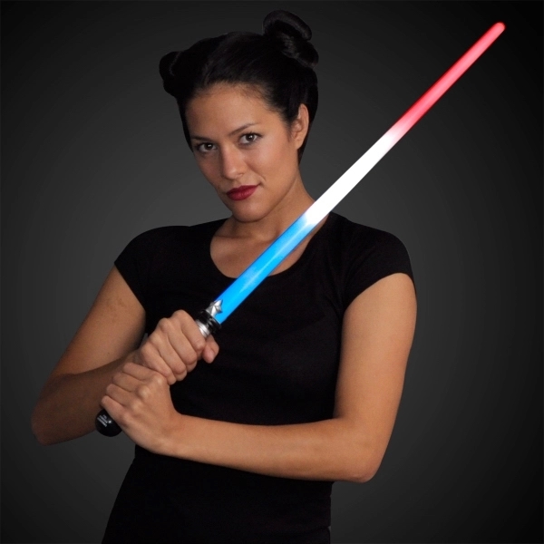 American Sword Saber with Red, White, and Blue LEDs 3