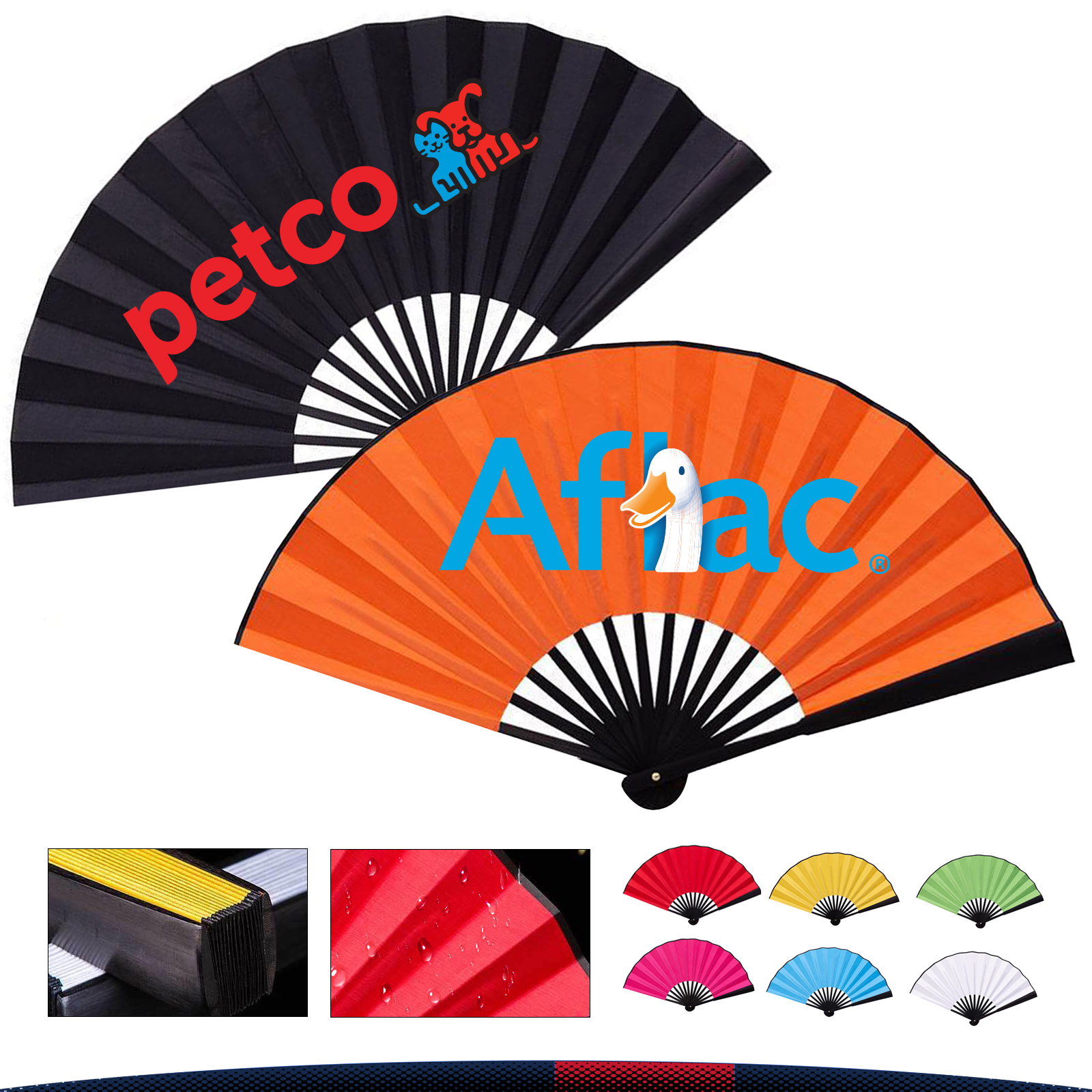 14 Ribs Folding Bamboo Hand Fan 8