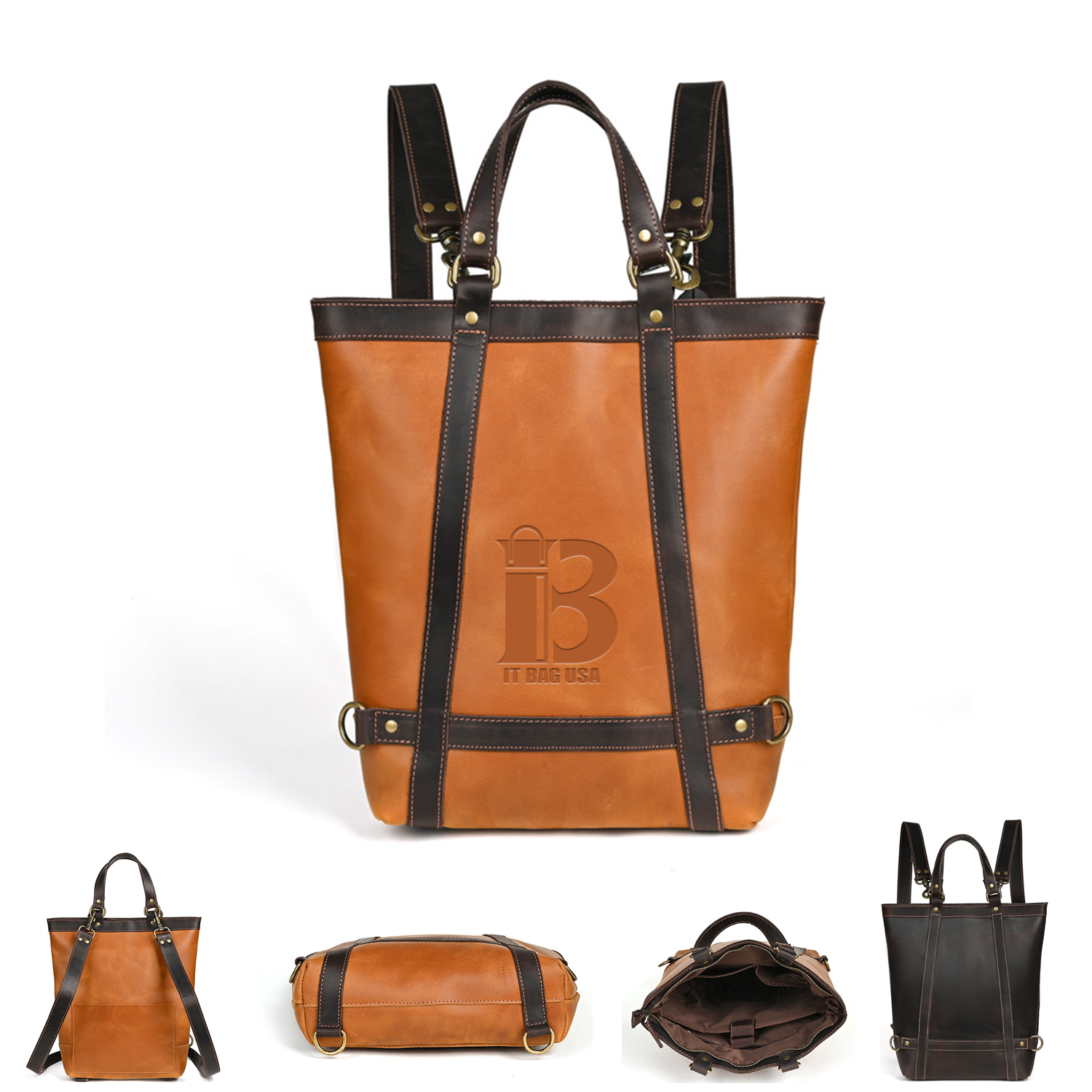 Vintage Handmade Genuine Leather Backpack