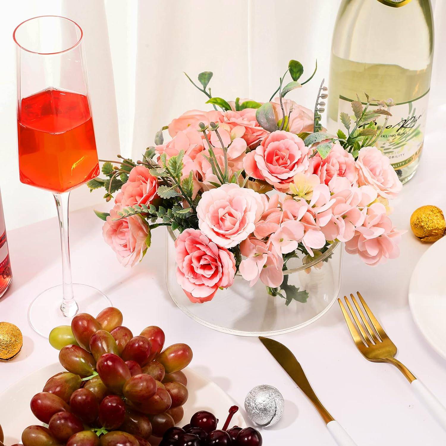 Acrylic Transparent Round Flower Vase 3
