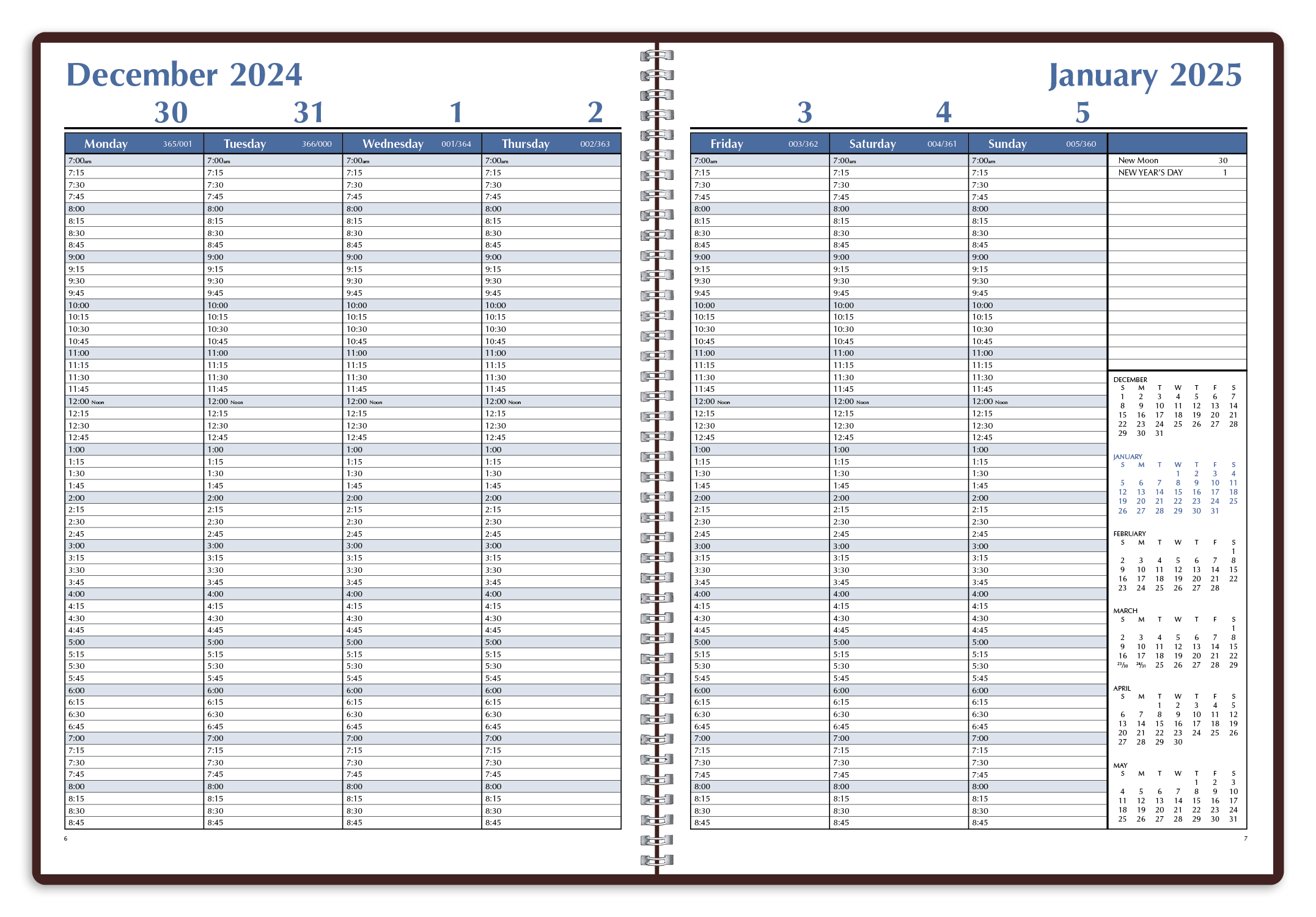Triumph® Calendars Weekly Time Manager 45