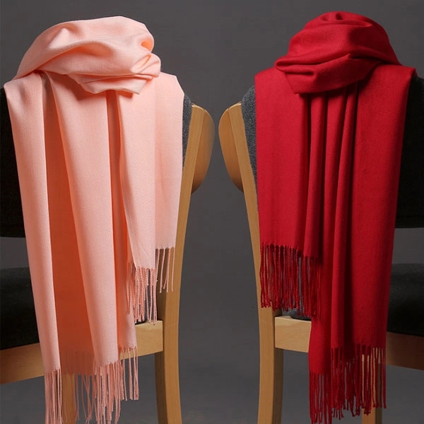 Winter Imitation Cashmere Scarf With Tassels 10