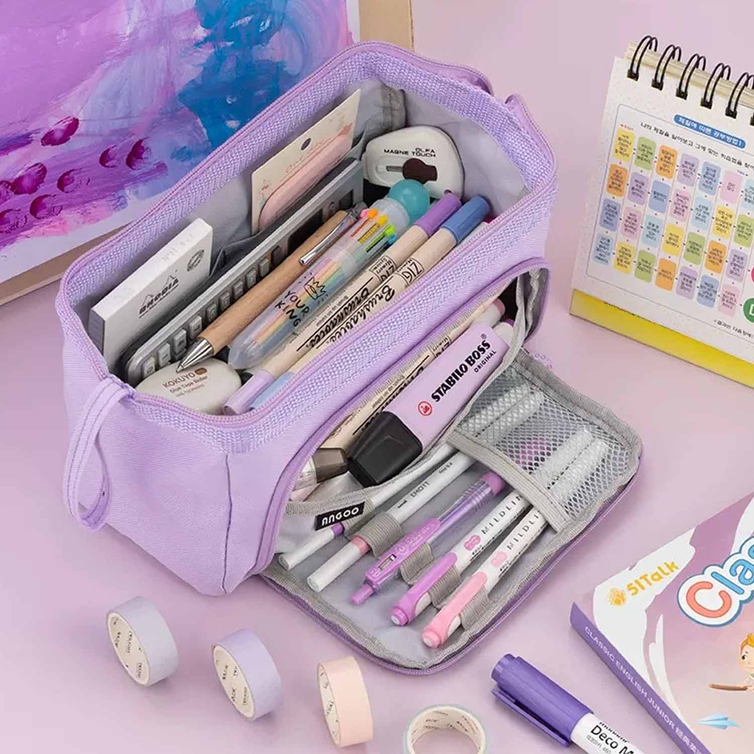 Large Capacity Pencil Pouch Handheld Pen Bag 5