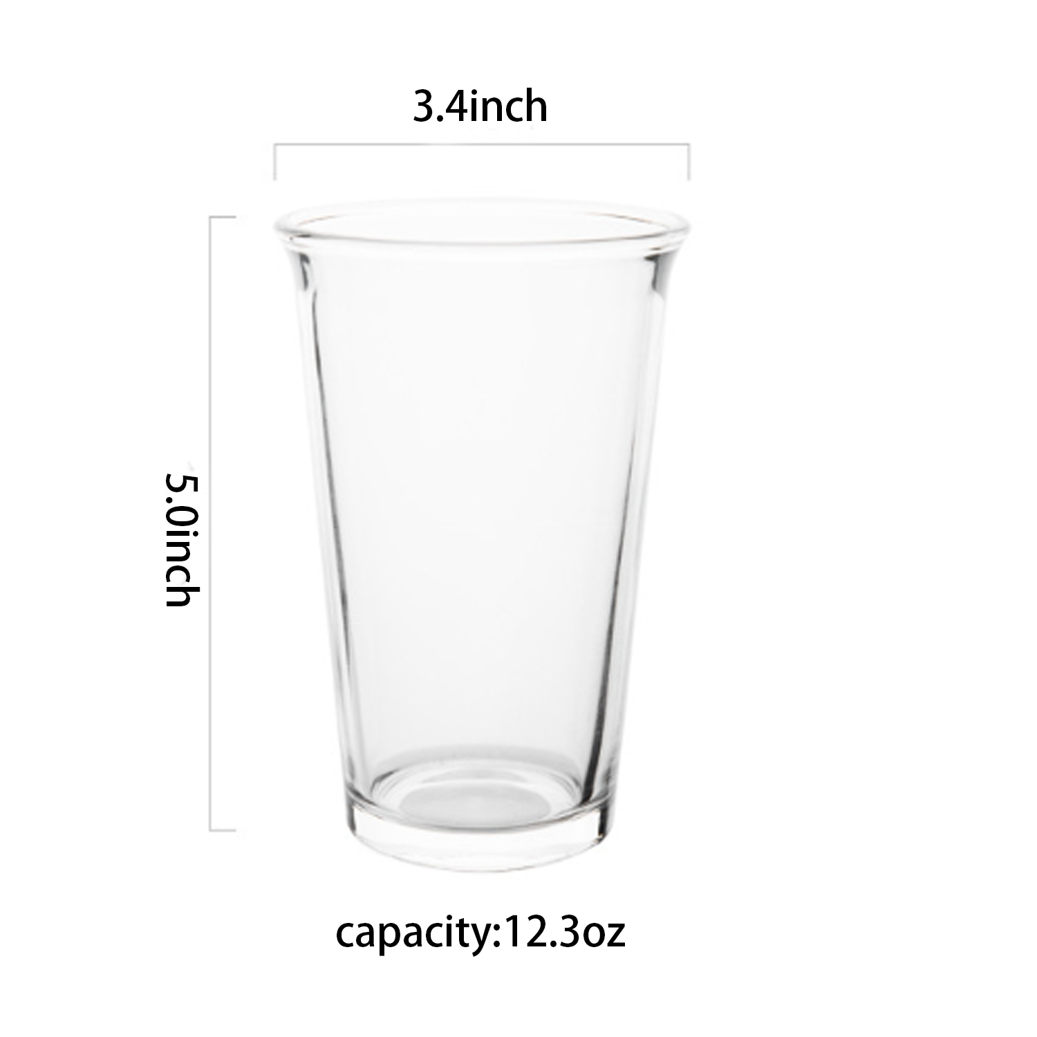 12oz Clear Glass Water Cup 4