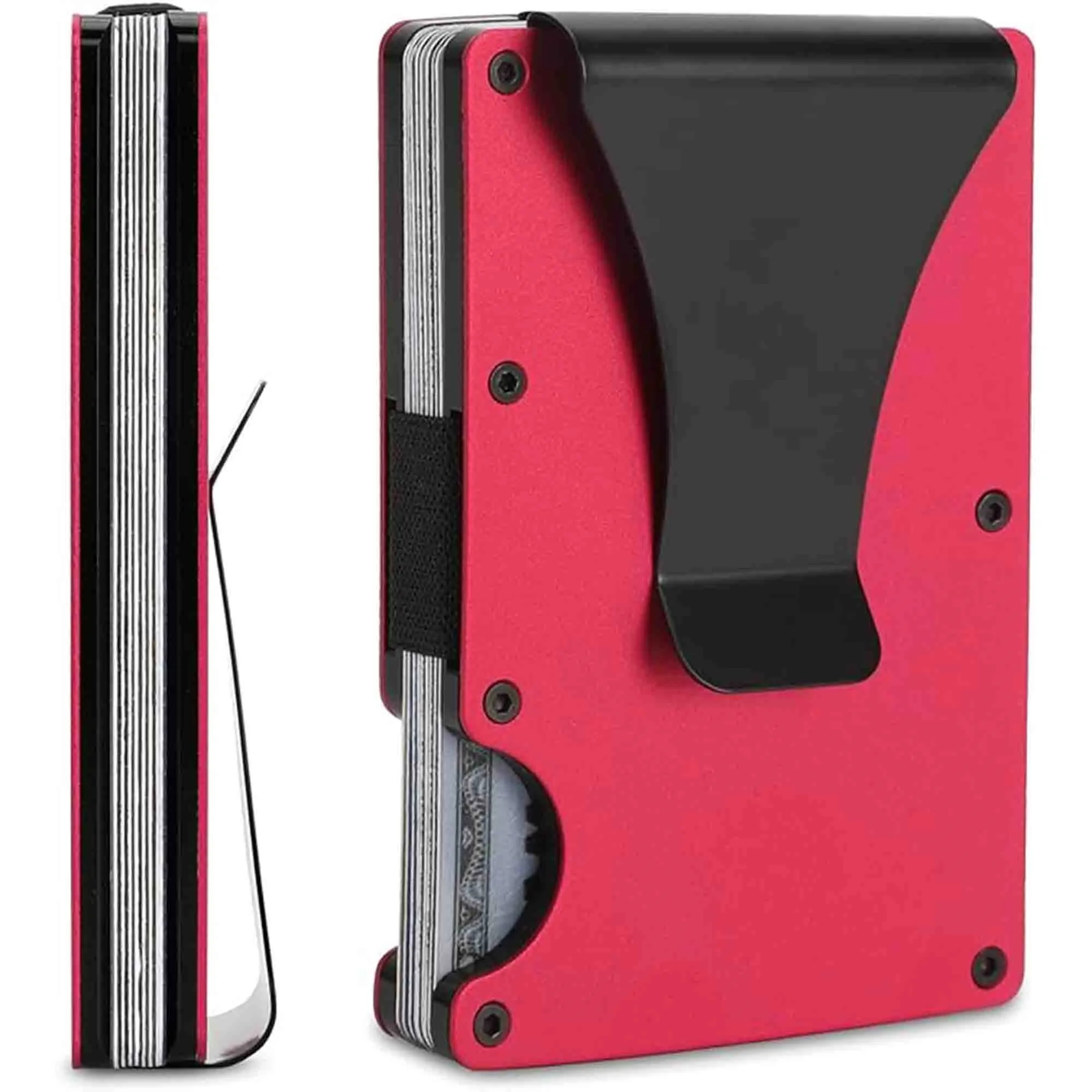 Minimalist Carbon Fiber RFID Blocking Aluminum Metal Wallet 11