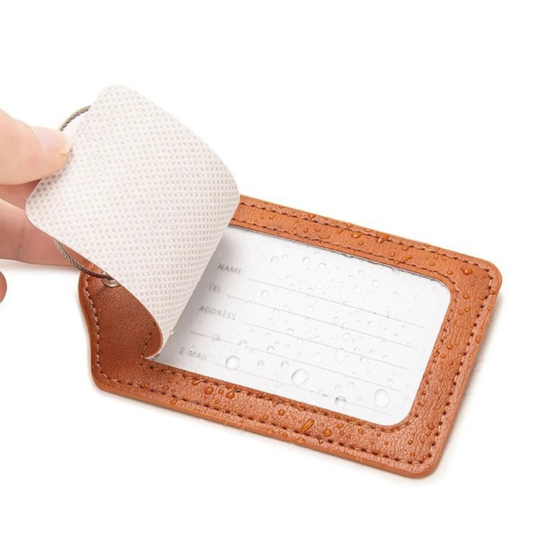 Pu Leather Boarding Luggage Tag 3