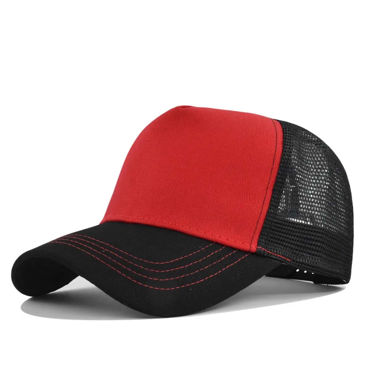 Durable 5 Panel Trucker Hat with Breathable Mesh Back 14