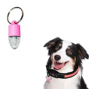 Bullet Shaped LED Safety Light For Pets Push Button Activation With Carabiner 6