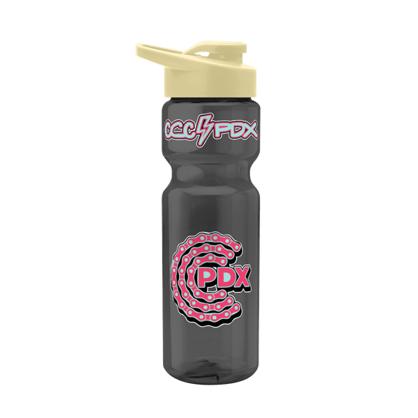 Blazer 28oz Transparent Bike Bottle w/Drink-thru Lid 44