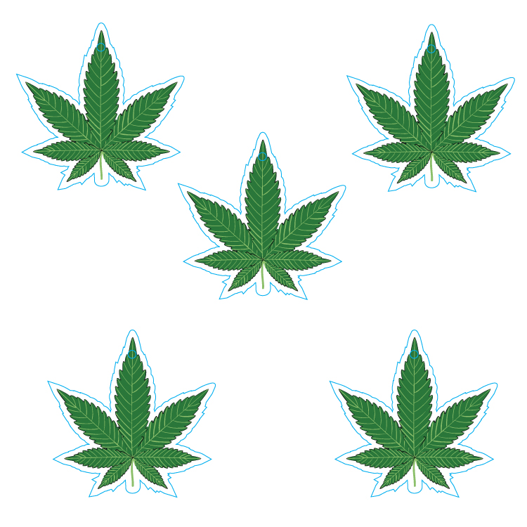 Pot Leaf Shape Custom Air Fresheners - Top 10 Scents 3