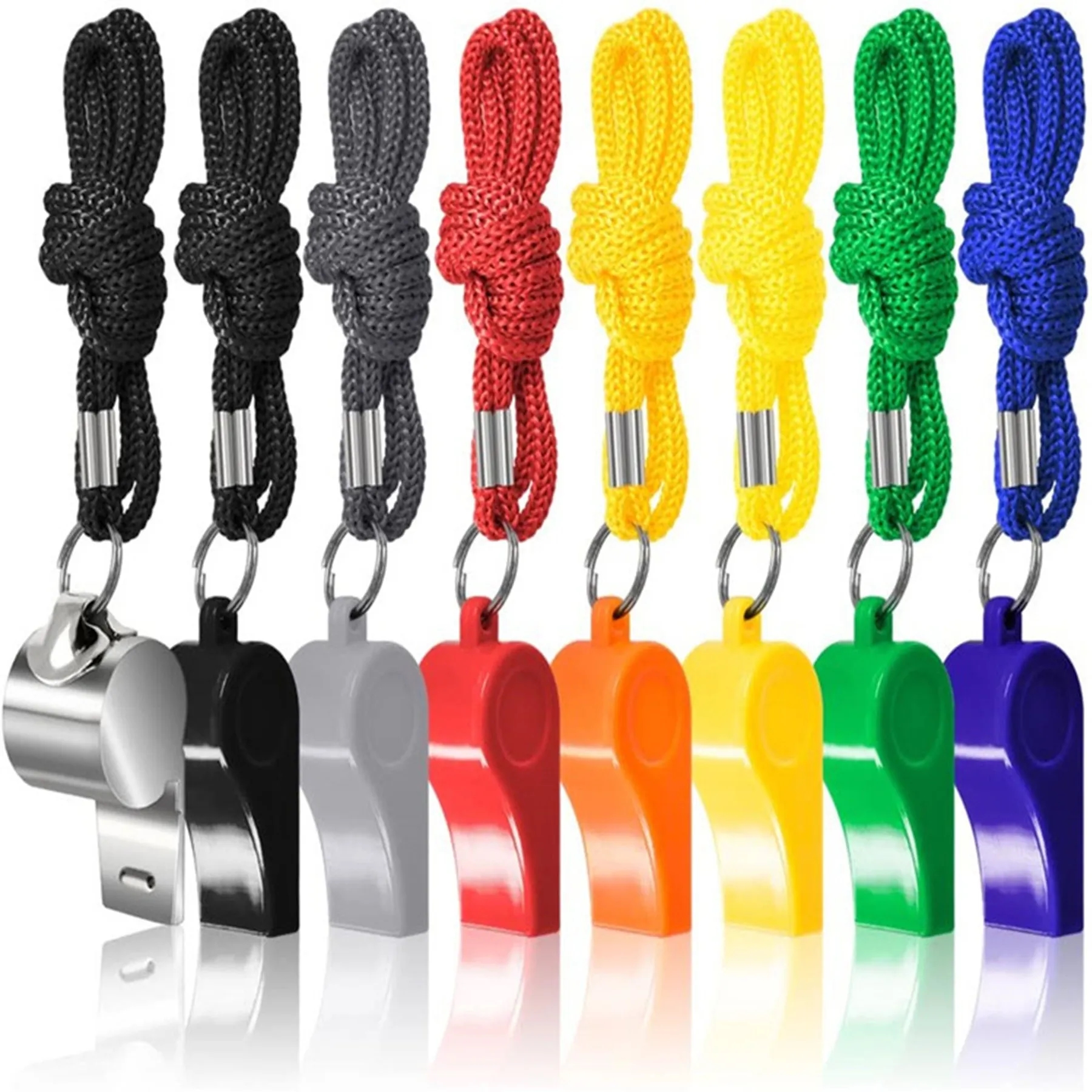 Colorful Emergency Whistle with Lanyard 2