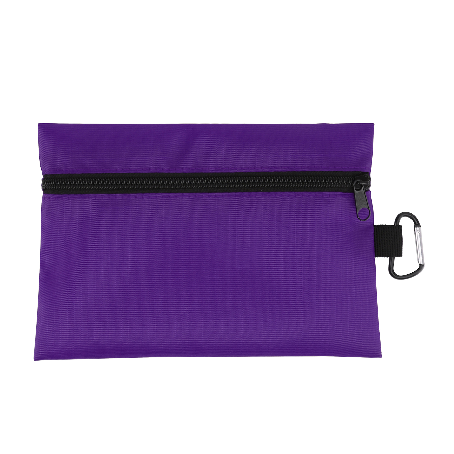 8.5" x 6" Ripstop Utility Zipper Pouch With Carabiner 3