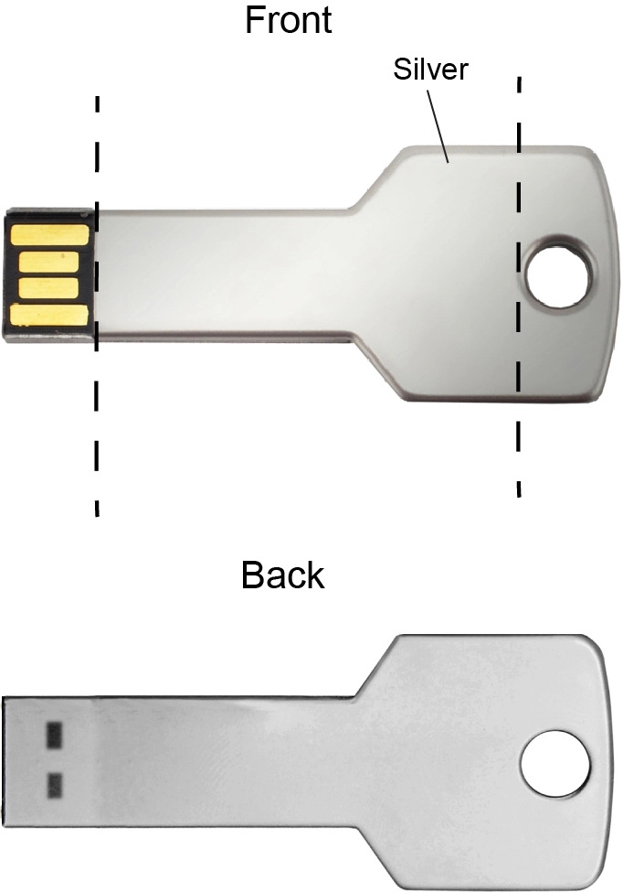 Key USB Flash Drive 2.0 Metal Memory Stick 32G Disk 3