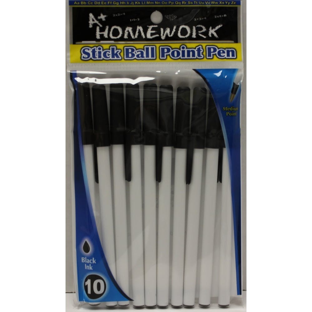 Ballpoint Pens - 10 Count Black Medium 1