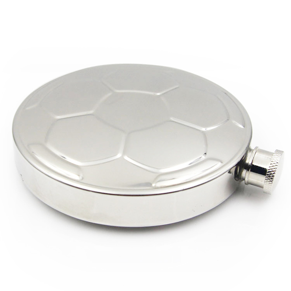 Football Shape Flat Hip Flask 6oz 3