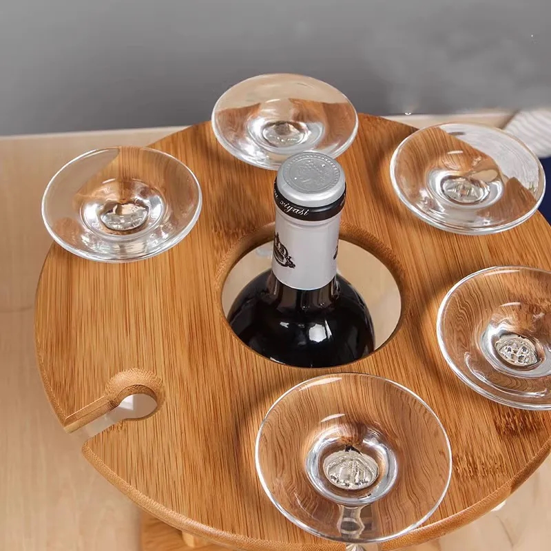 Bamboo Wine Glass Holer 4