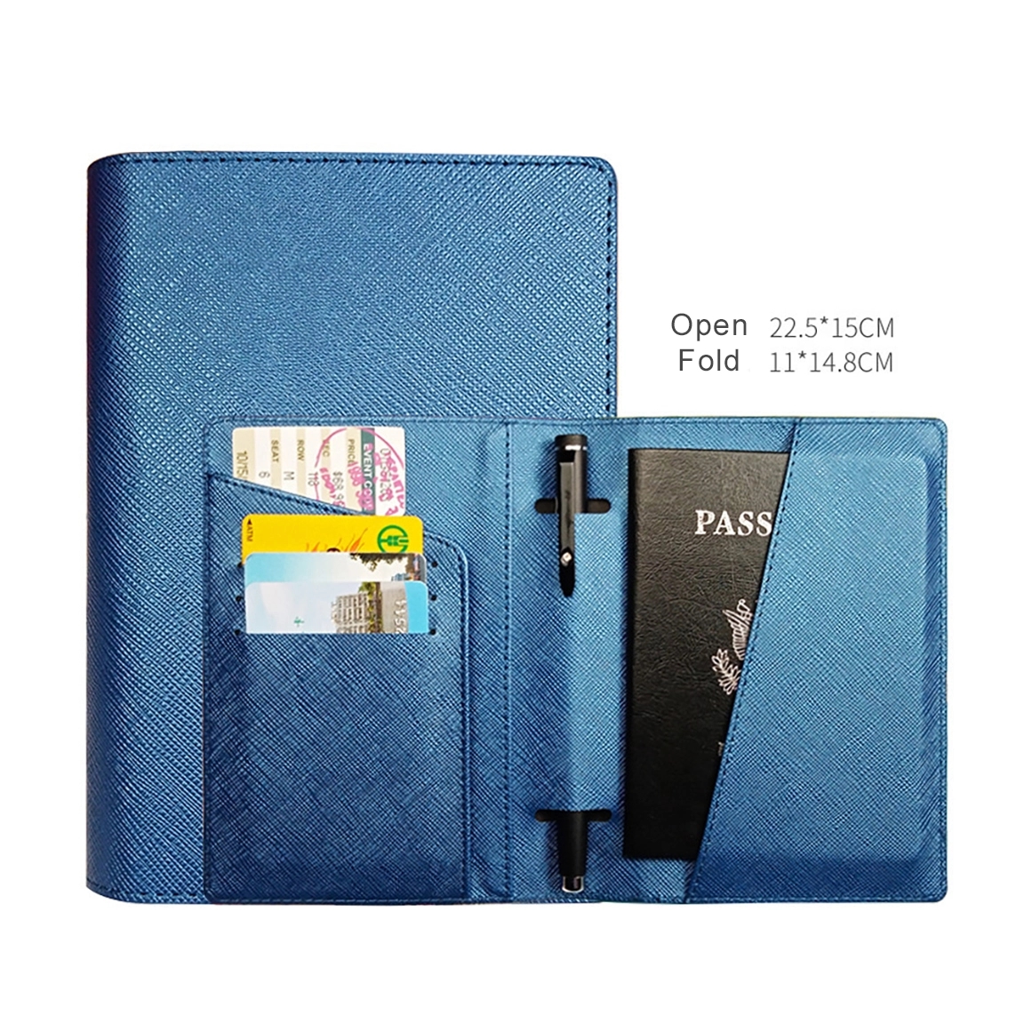 Saffiano PU Leather Passport Holder Cover 2