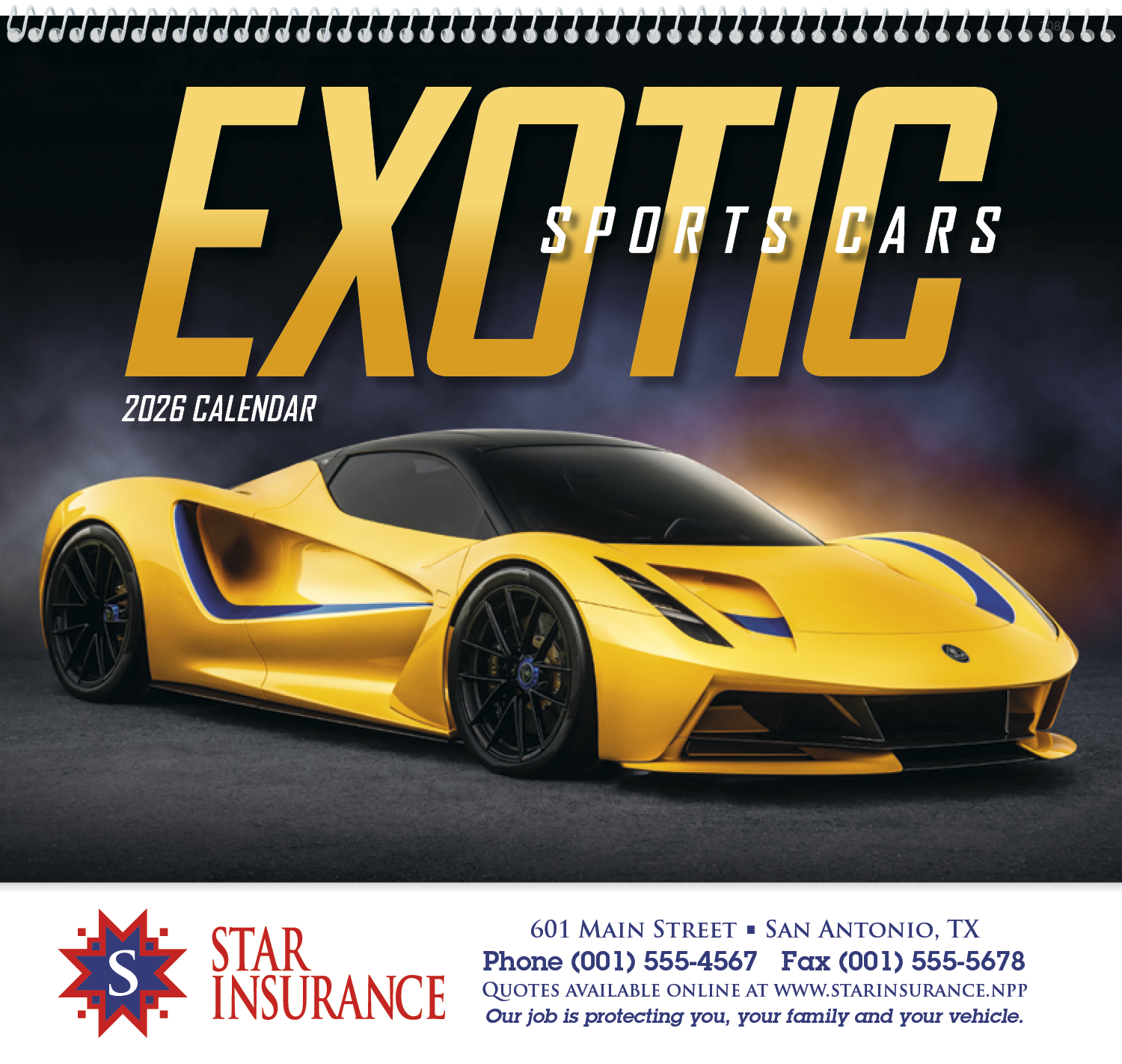 Good Value™ Exotic Sports Cars - Spiral Calendar 34