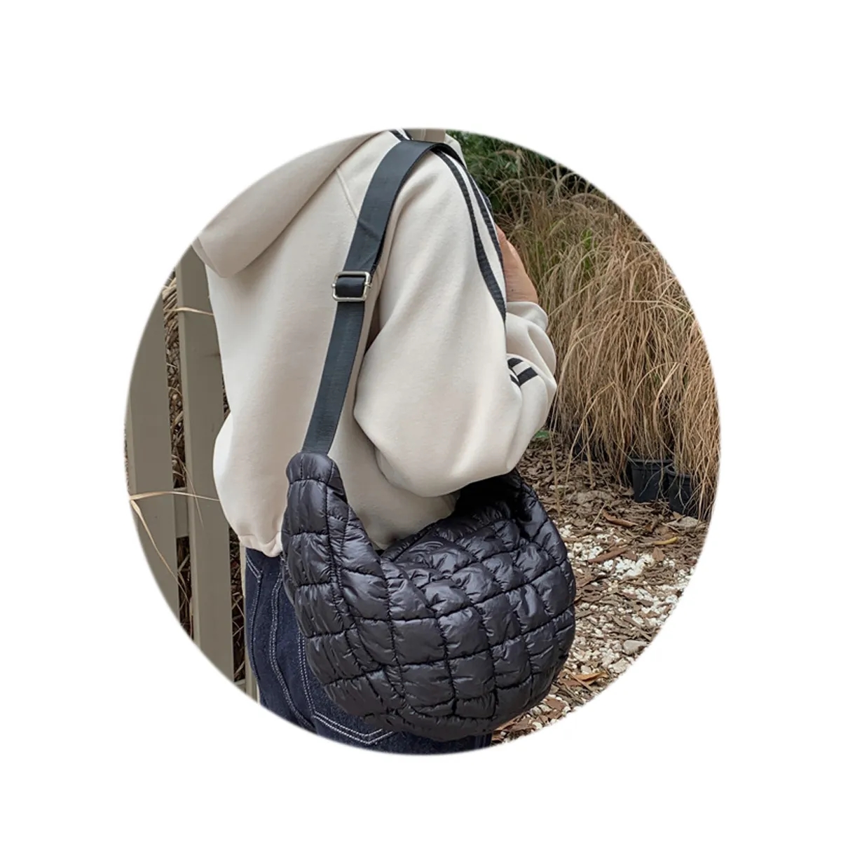 Quilted Puffy Crossbody Bags 4