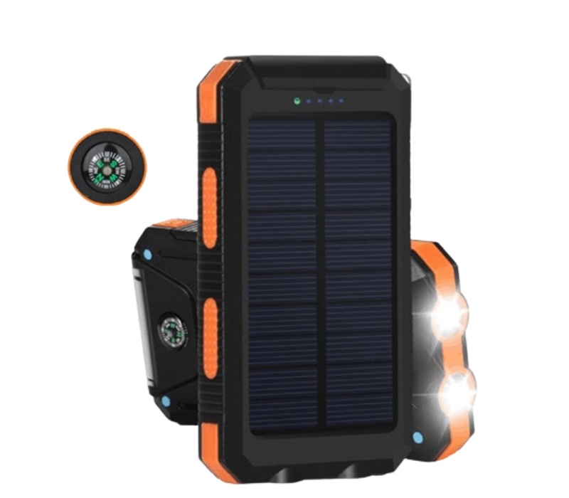 Solar Power Bank with LED-10000 mAh 2
