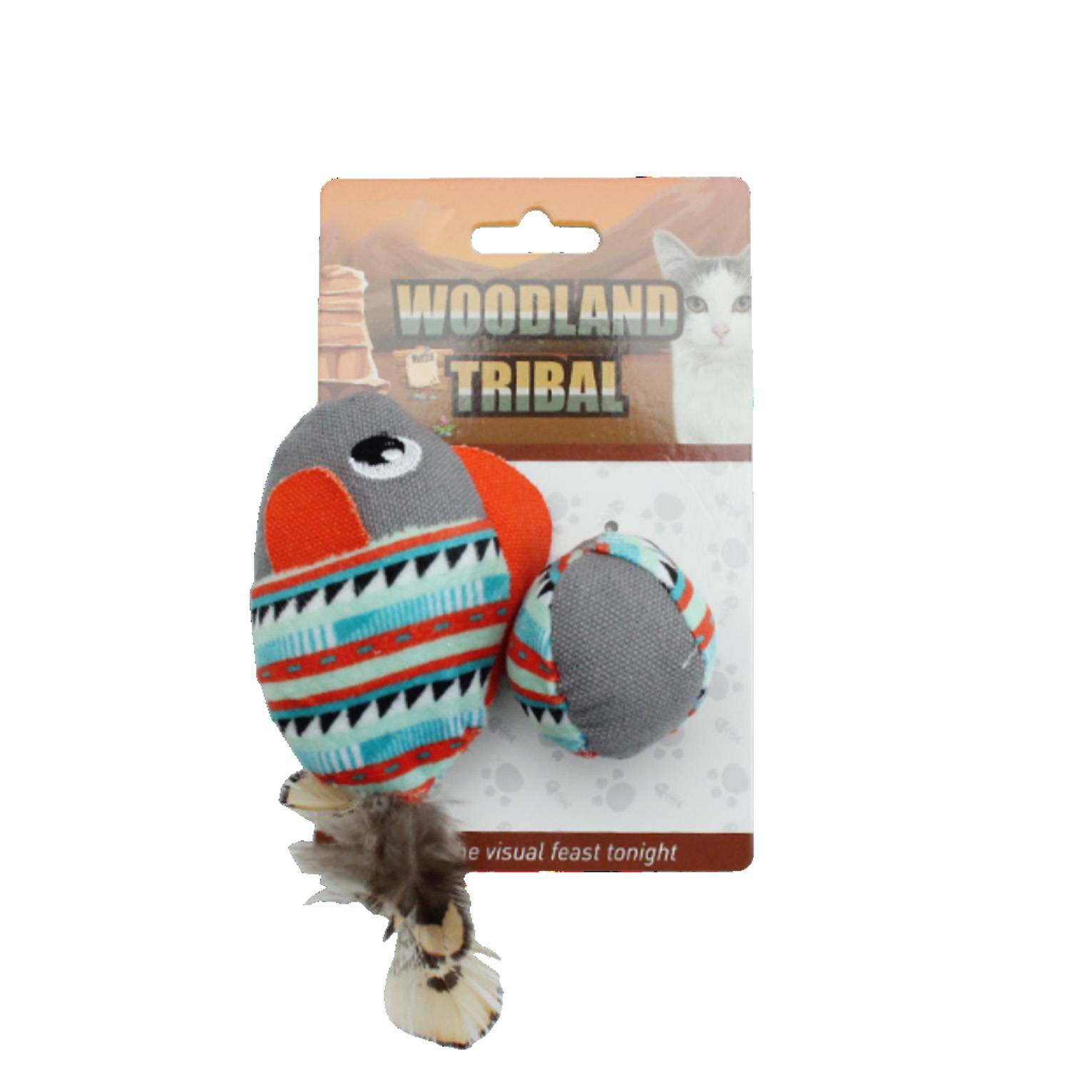 Chew Resistant Interactive Plush Cat Teaser Toy 12