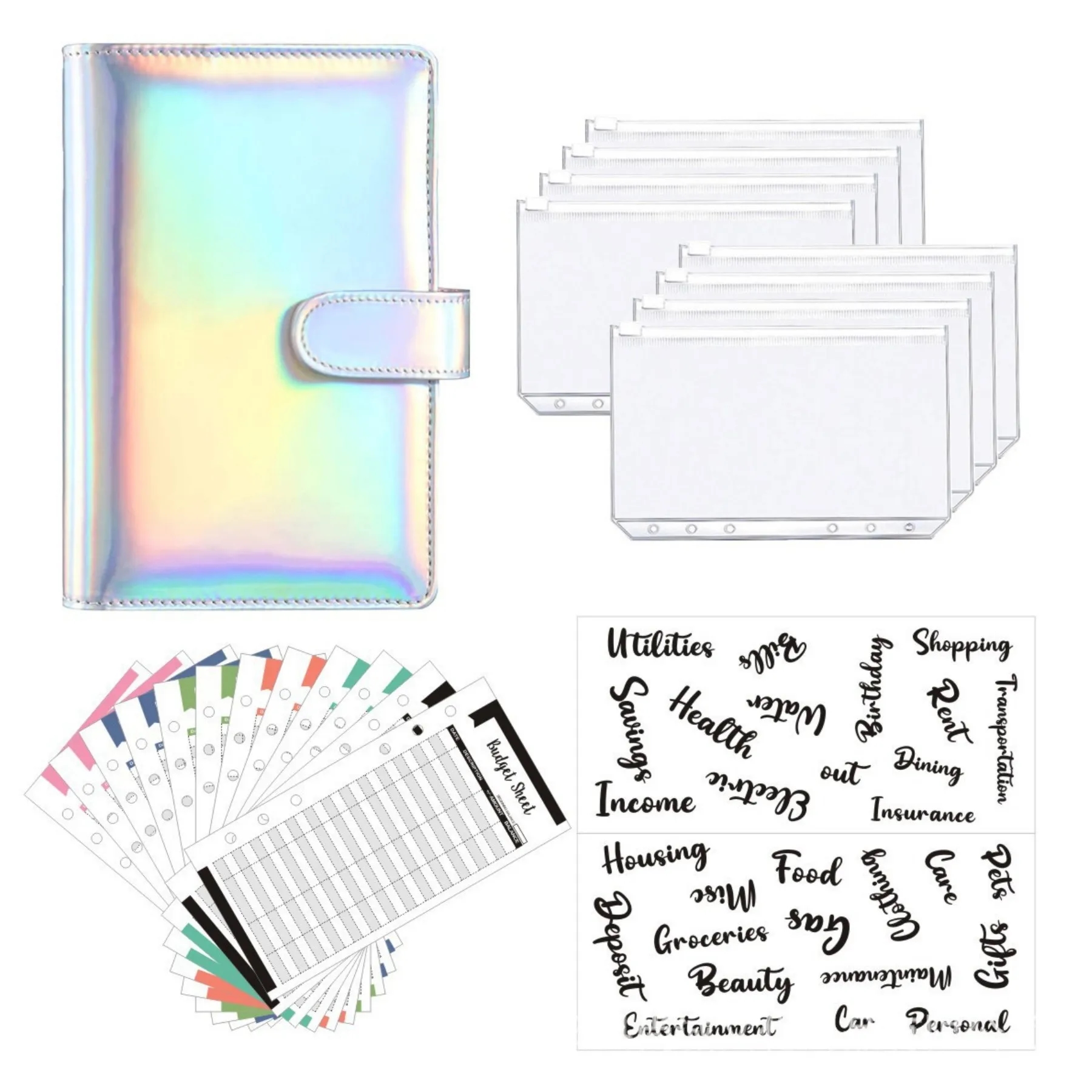 A6 PU Leather Binder Budget Planner 2