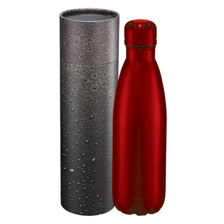 Copper Vac Bottle 17oz With Cylindrical Box, custom water bottle with logo imprint 20