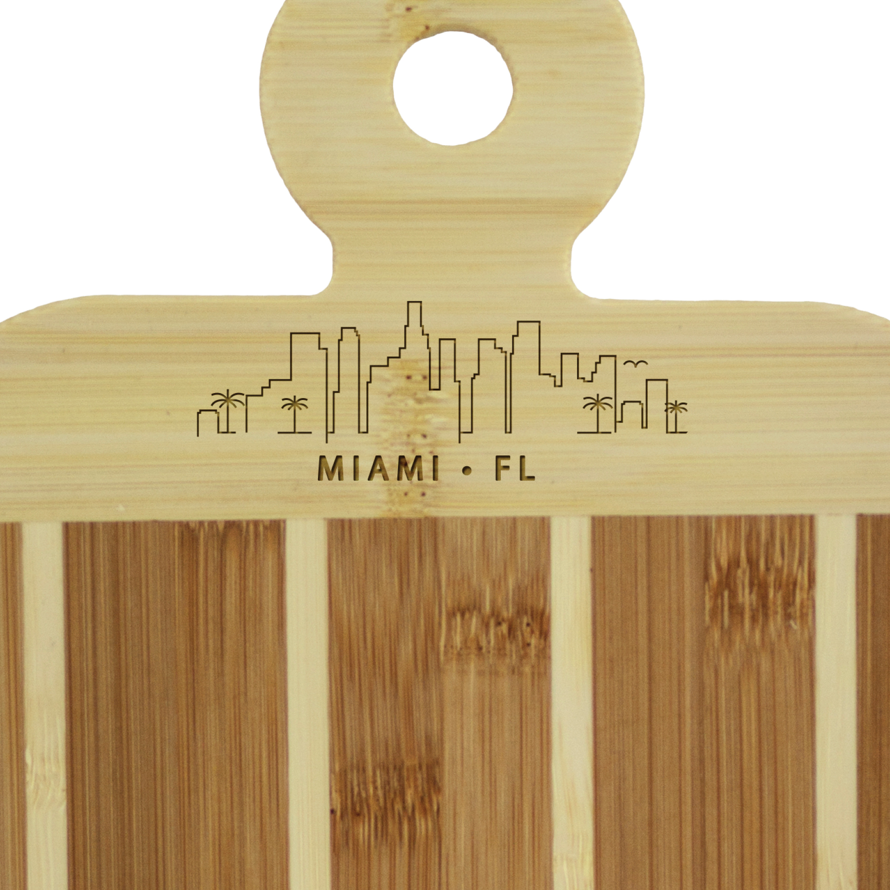 Striped Paddle City Skyline Board - Miami 2