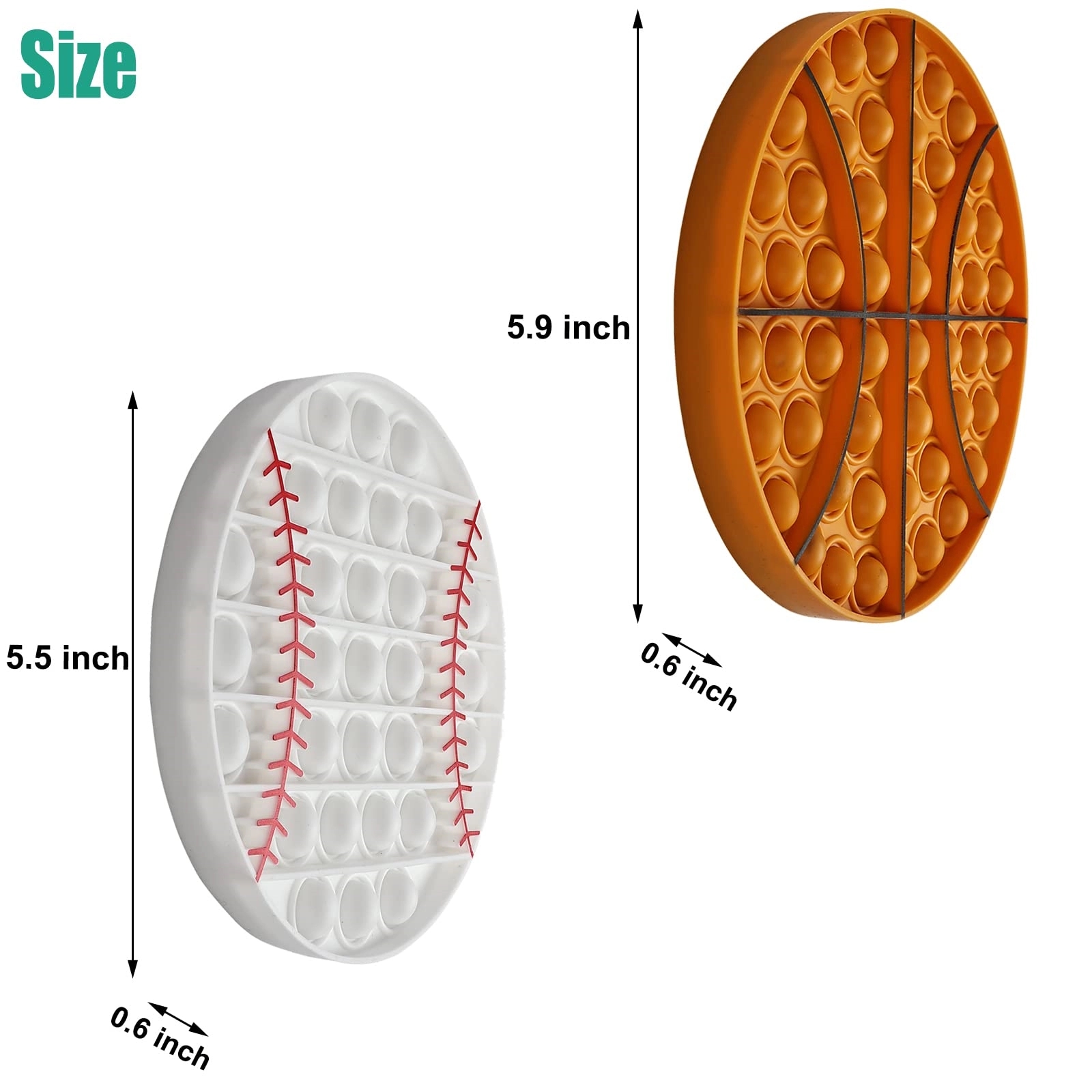 Silicone Pop Bubble Football Rugby Soccer Sensory Fidget Toy 4
