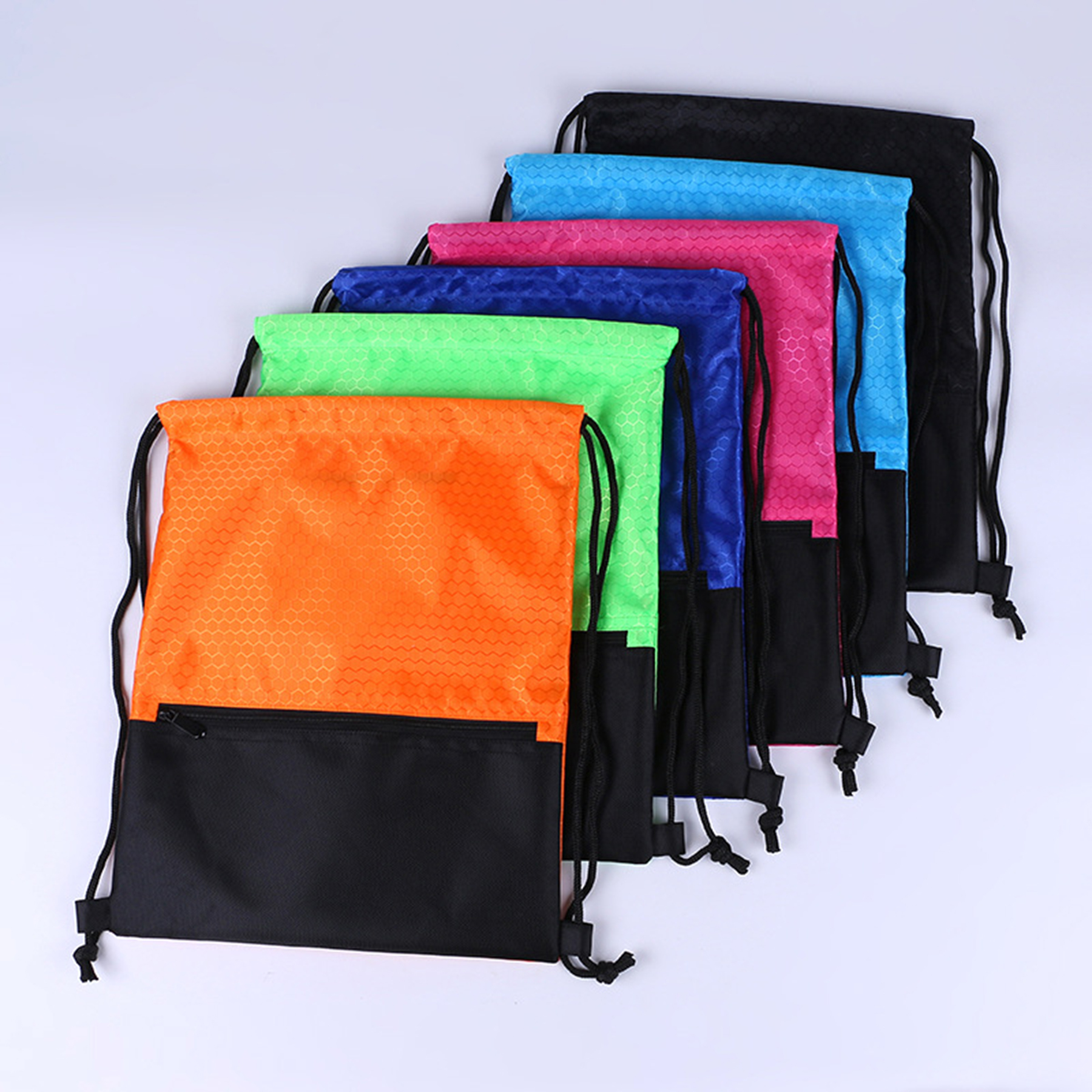 Sport Polyester Drawstring Backpack 1