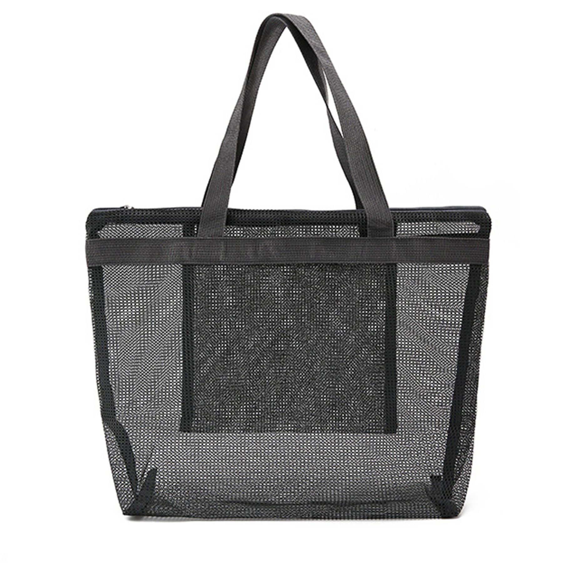 Mesh Large-Capacity Beach Bag, custom tote bag with logo imprint 3