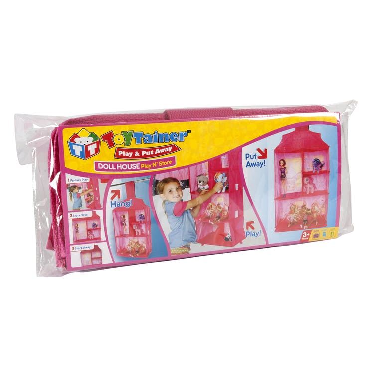 Play & Put Away Folding Dollhouse - 6 Count 2