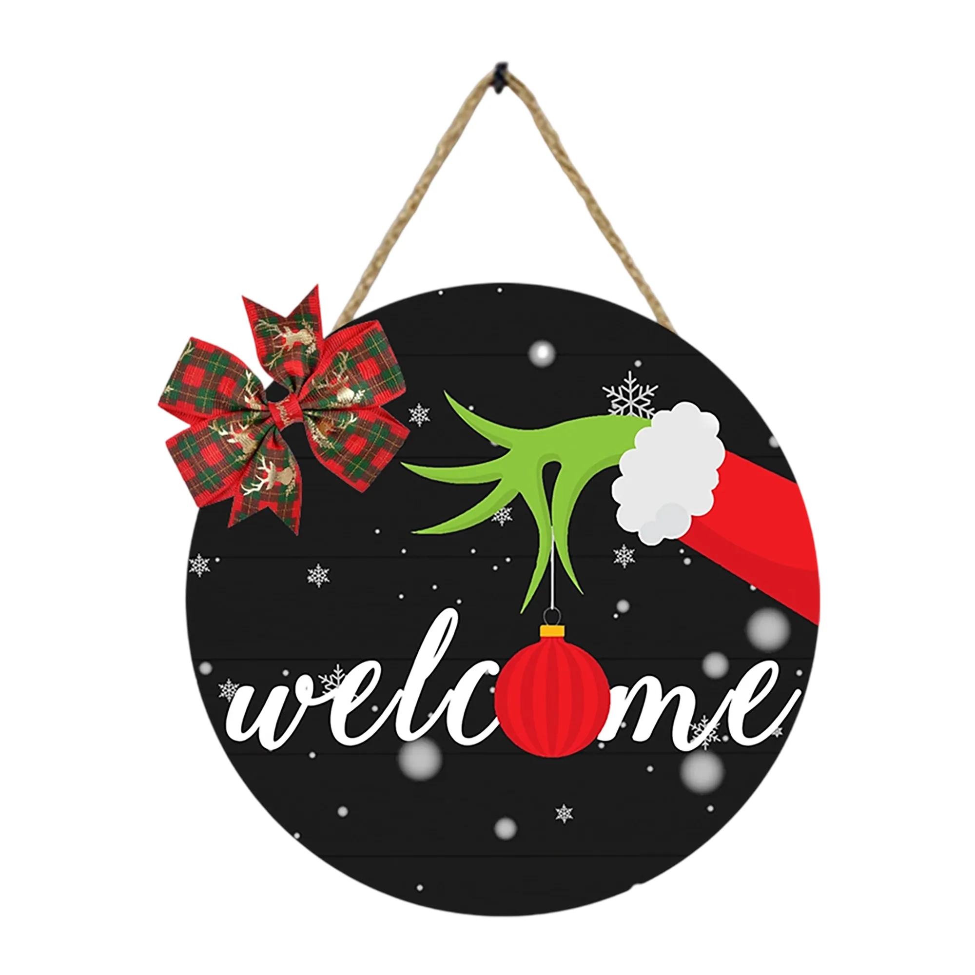 Festive Wooden Welcome Sign 2