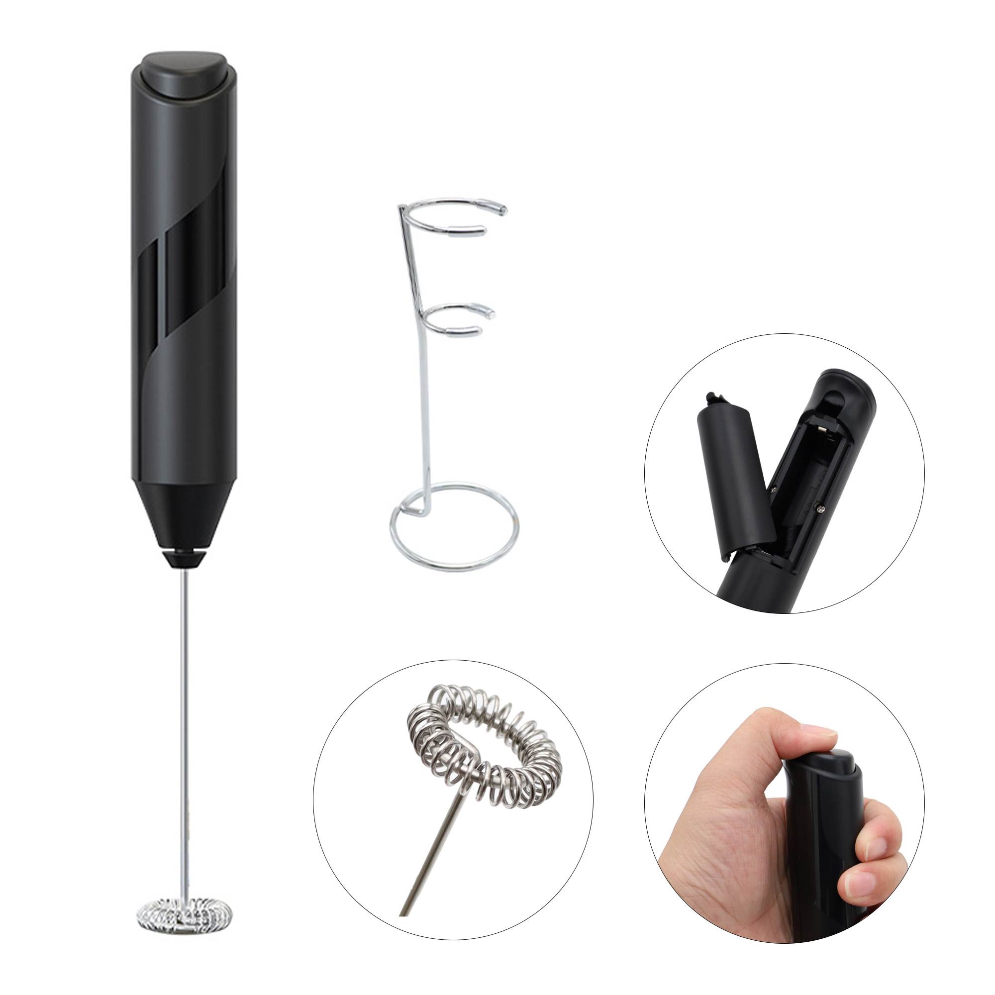 Rechargeable Electric Whisk Milk Frother 3