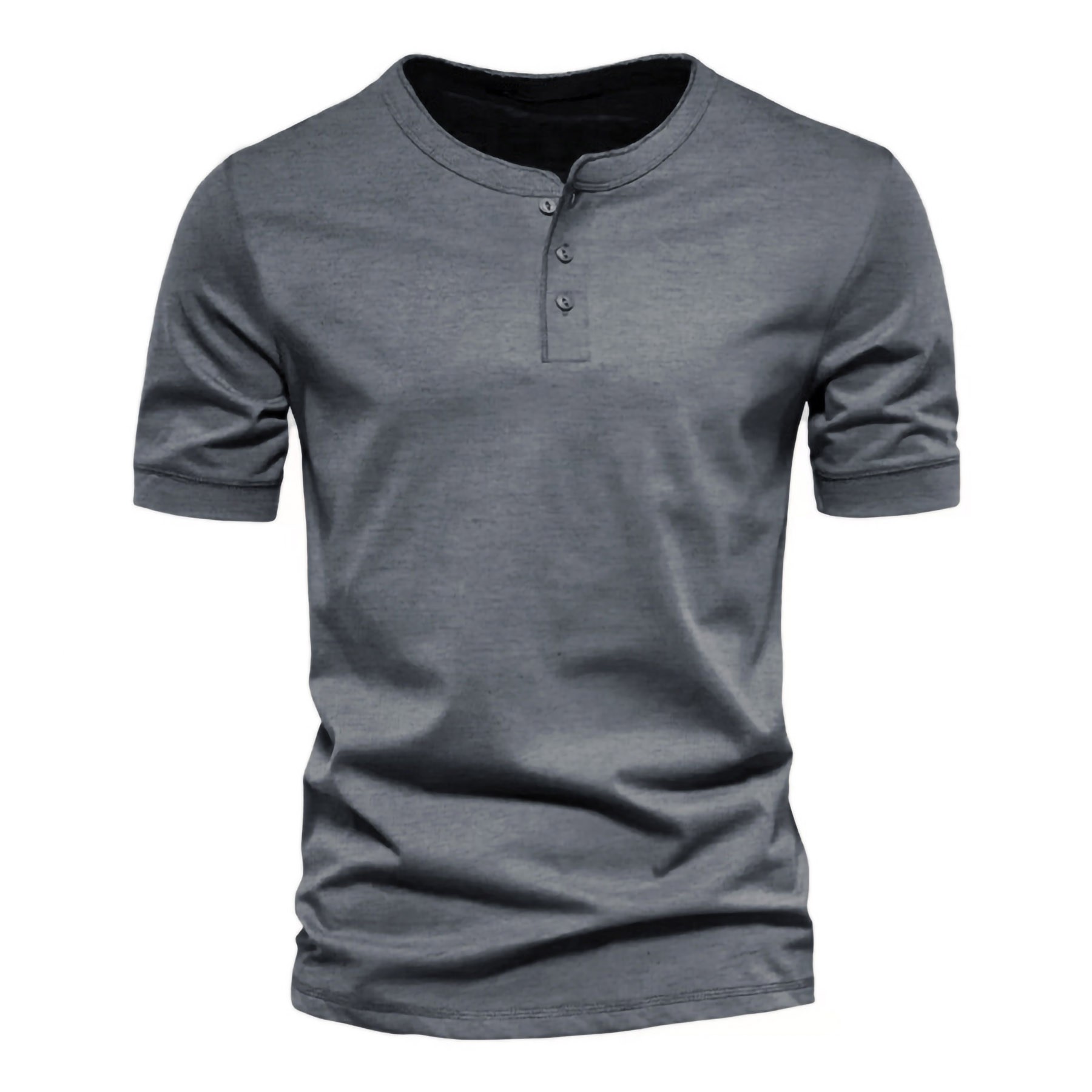 Henley Crew Neck Short Sleeve 6