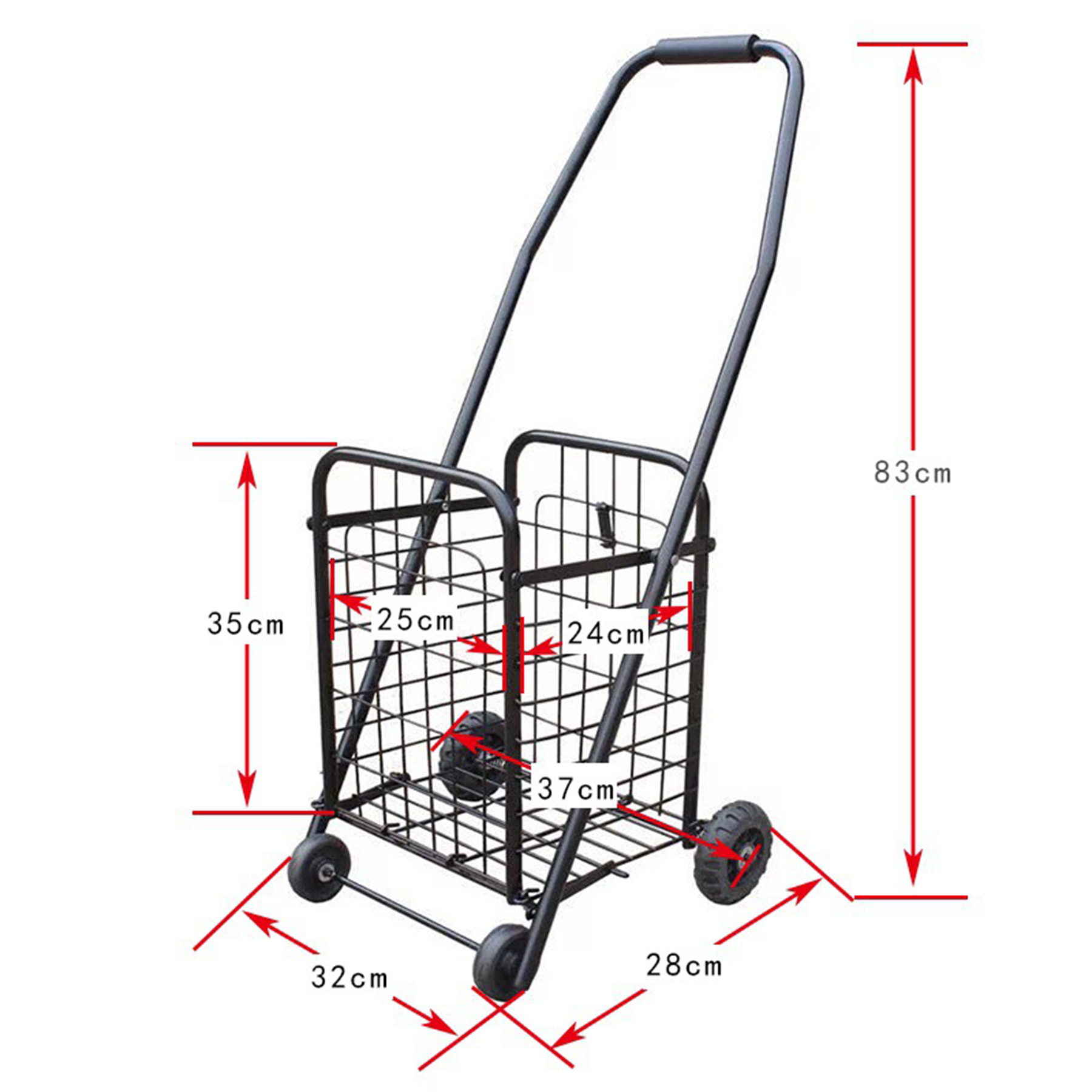 Shopping Cart with Dual Swivel Wheels 4