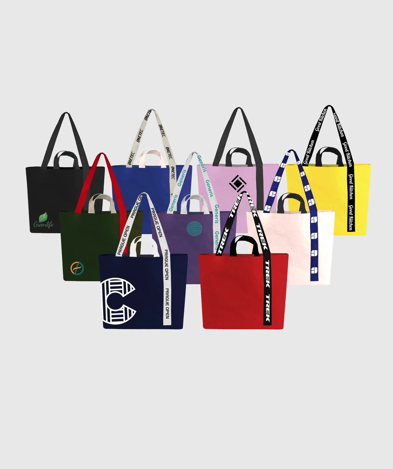 Colored Mono Strap Tote Bag 4