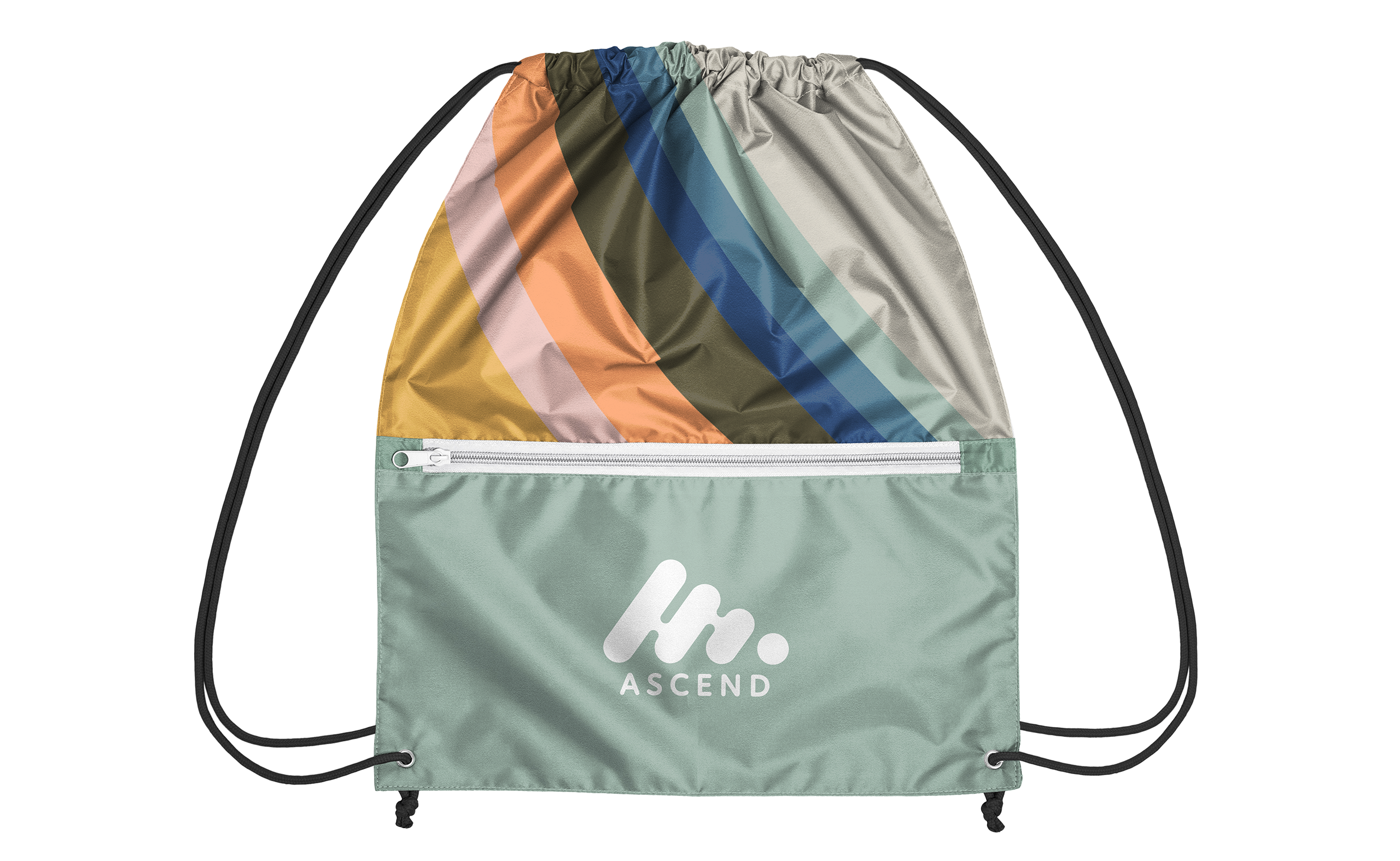 Recycled Zipper Drawstring Bag 8