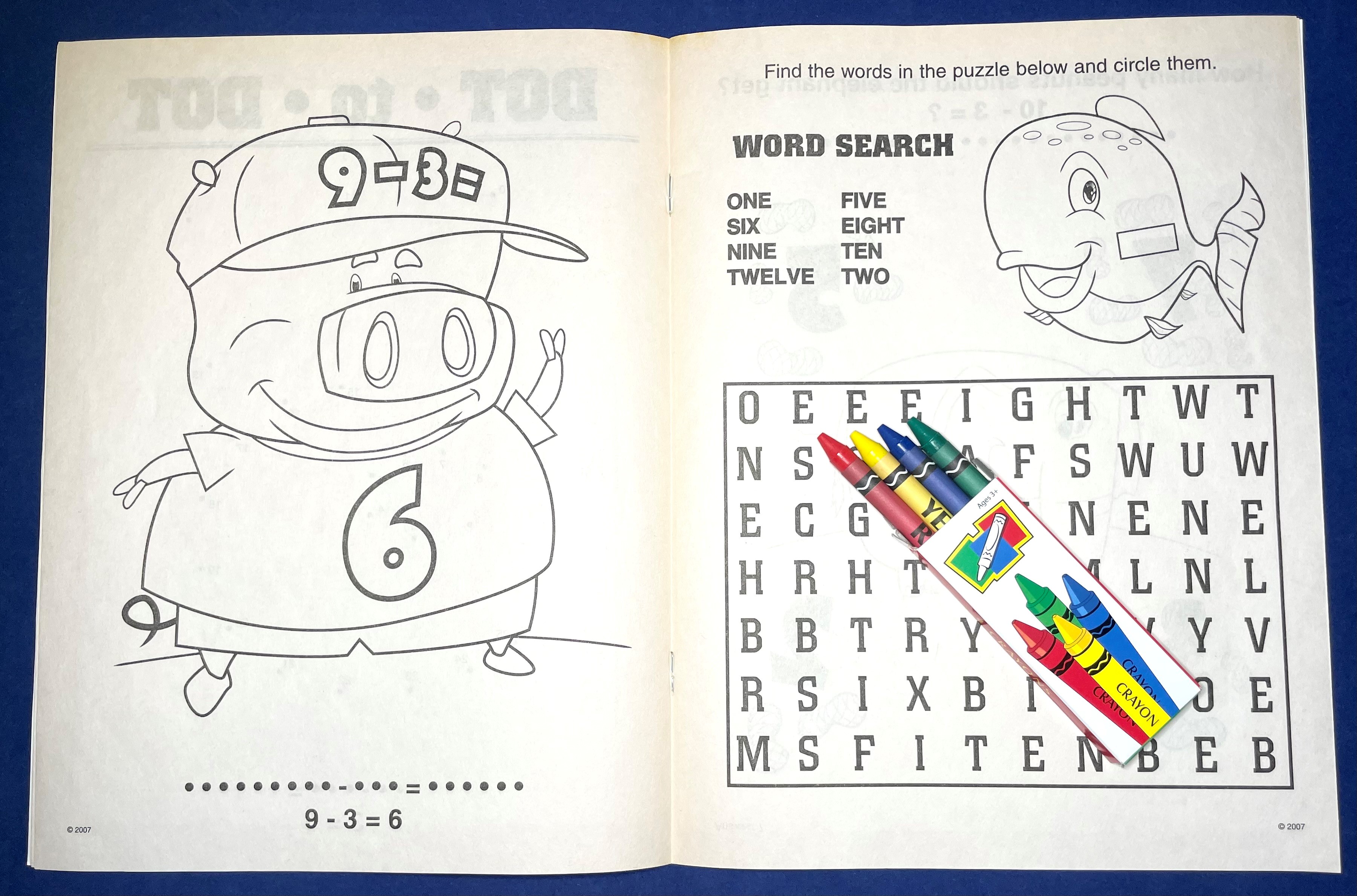 COLORING SET - Fun With Subtraction Coloring Book Fun Pack 5