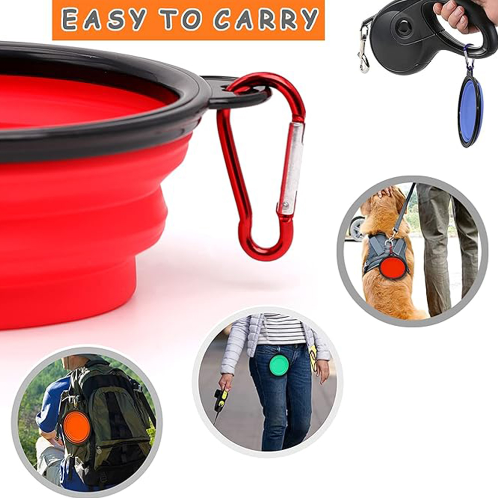Foldable Pet Silicone Feeding Bowl 3