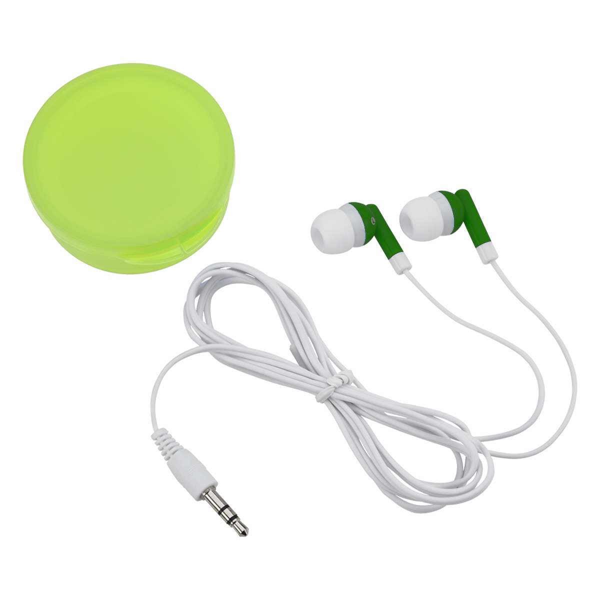 Earbuds In Round Plastic Case 26