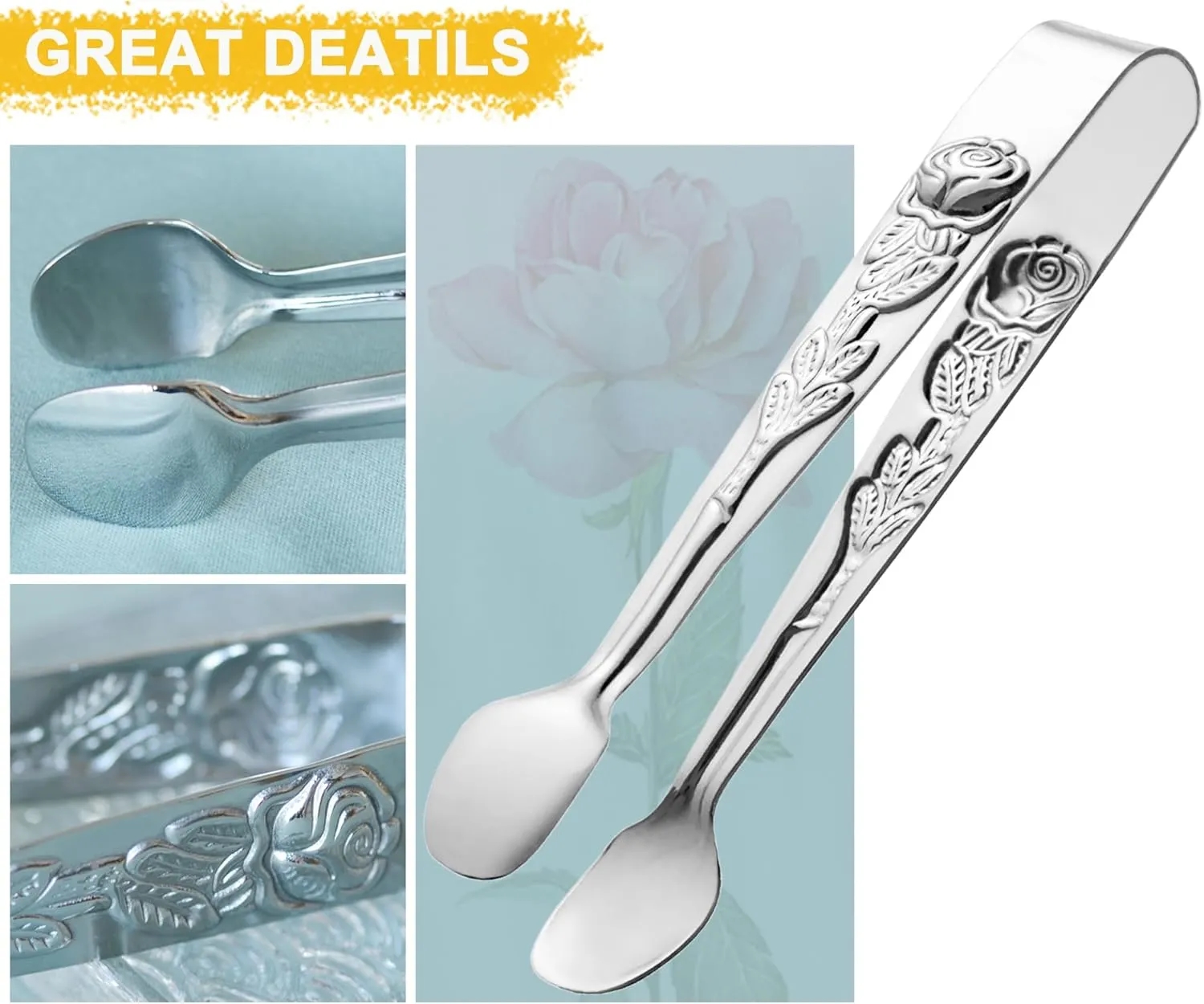 Premium Stainless Steel Ice Tongs 2