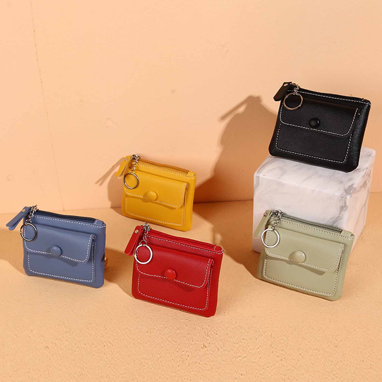 Pocket Credit Card Cases Zipper Wallet Coin Pouch Mini Purse 8
